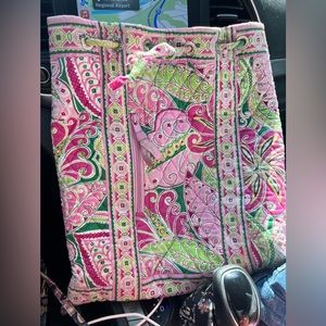 Vera bradley pinwheel drawstring bag